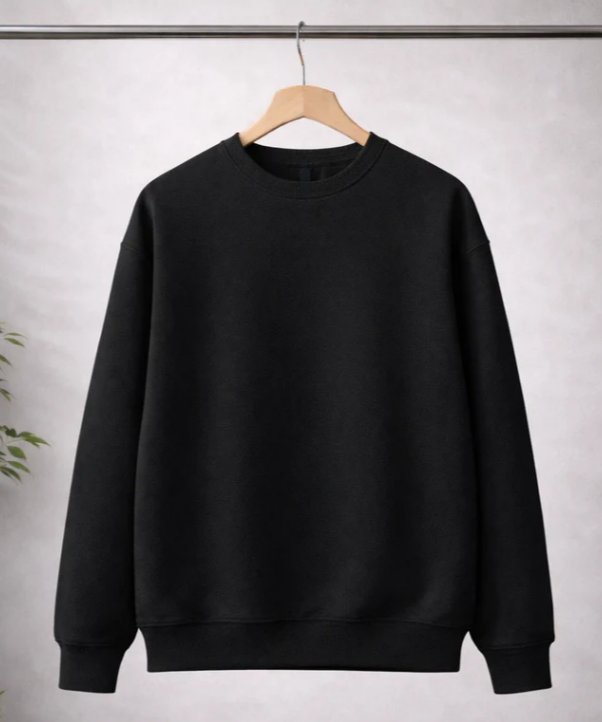 Pull noir oversize en Coton