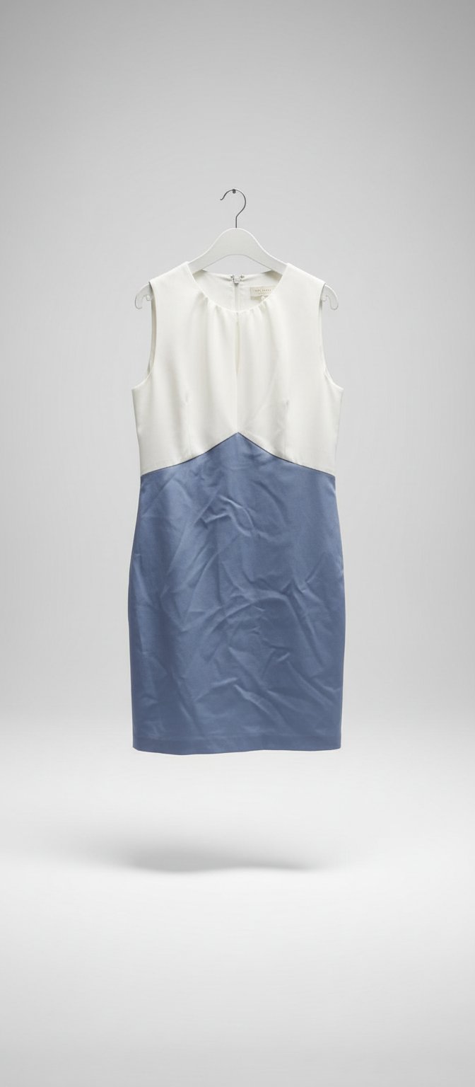Robe blanche et bleue