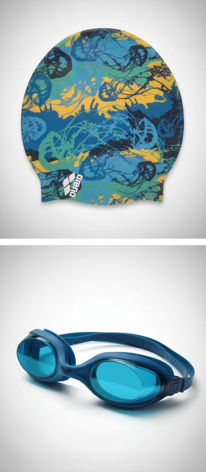 Bonnet et lunette de natation arena