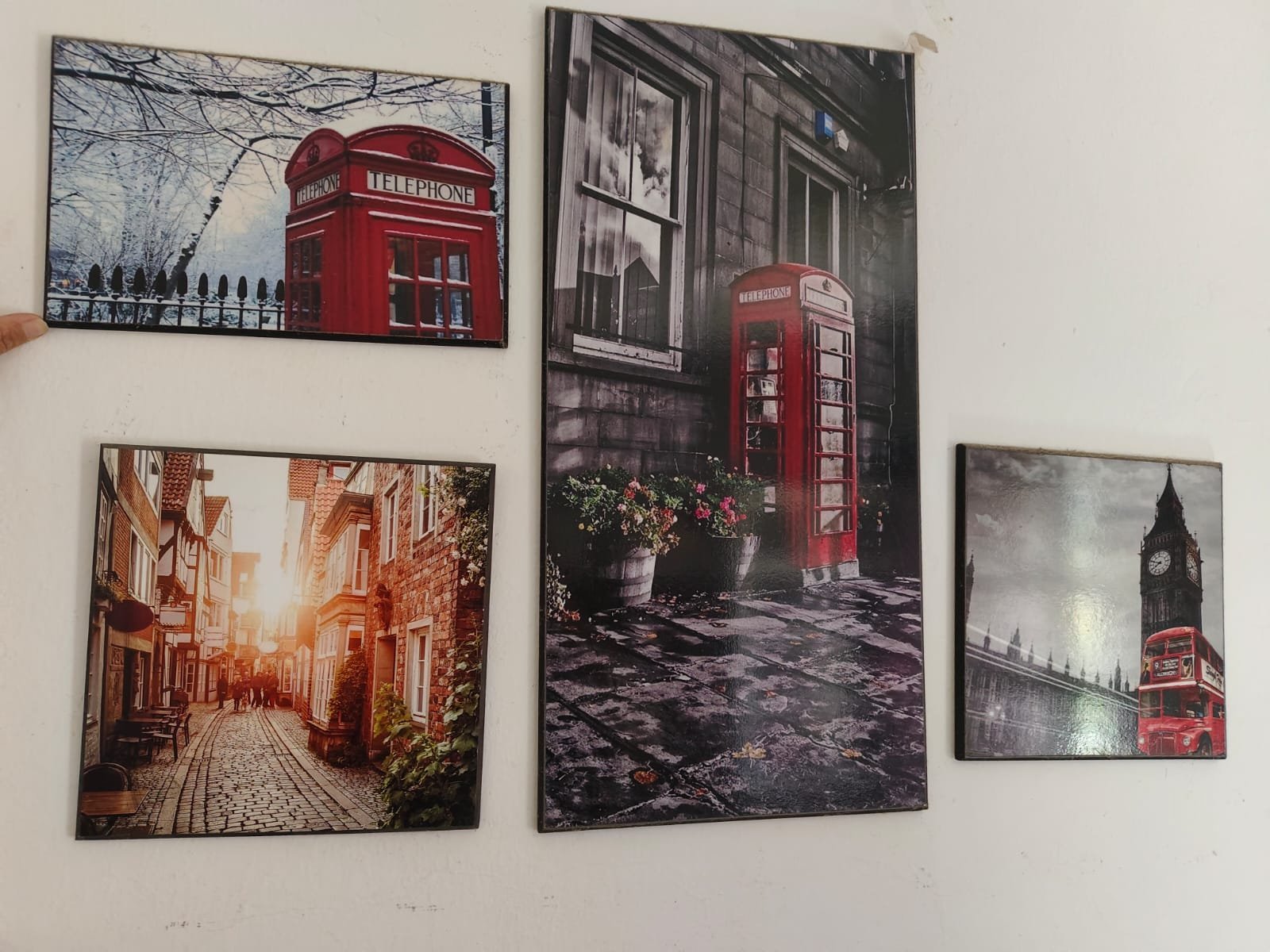 4 tableaux mdf Brtish theme