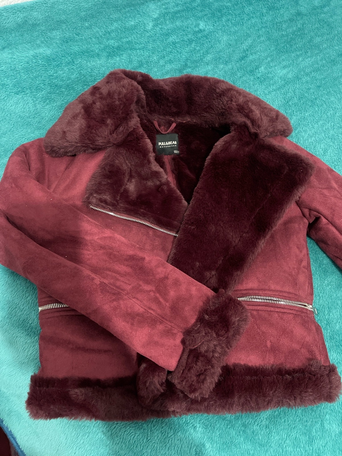 Veste aviator burgandi tendance