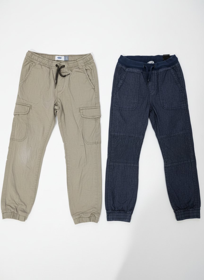 🧑‍💼👖♥️ lot de 2 pantalons pour enfant 8 ans 