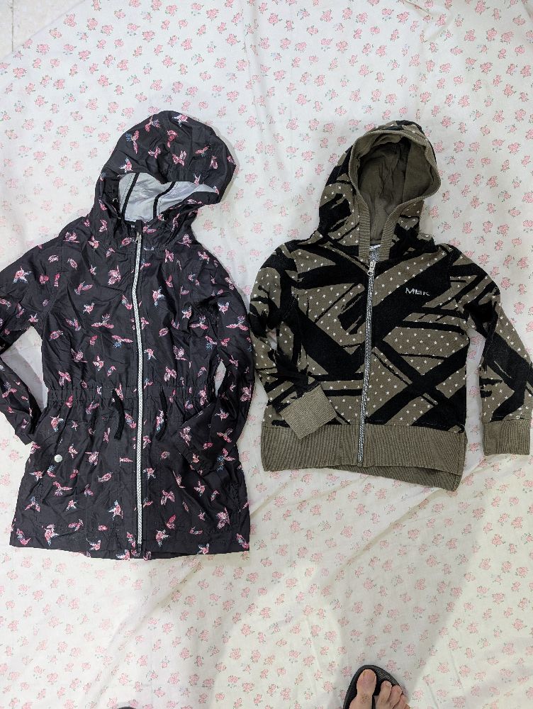 ❤️ manteau imperméable et gilet a capuche pour fille taille 7/8 ans