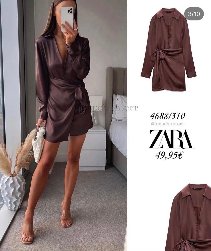 Robe en satin zara