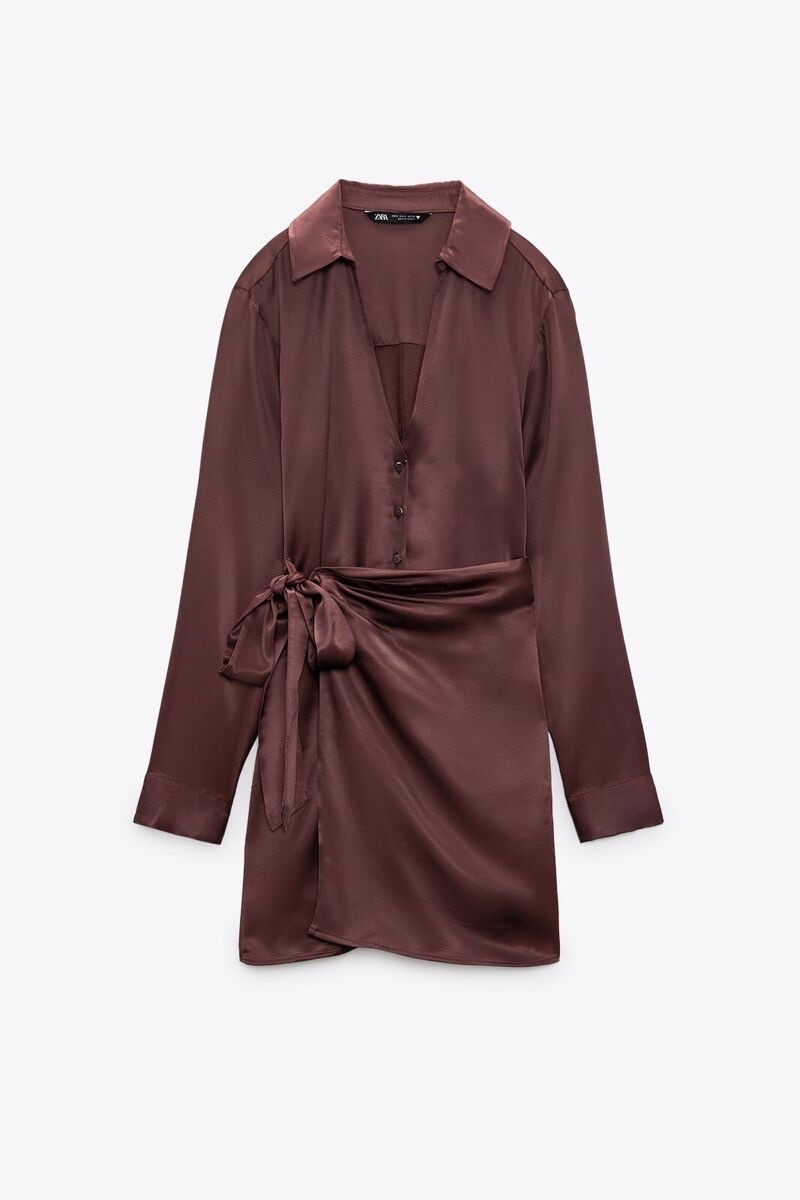 Robe en satin zara