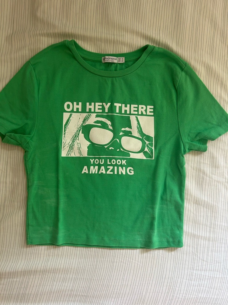 T-shirt vert gazon stradivarius
