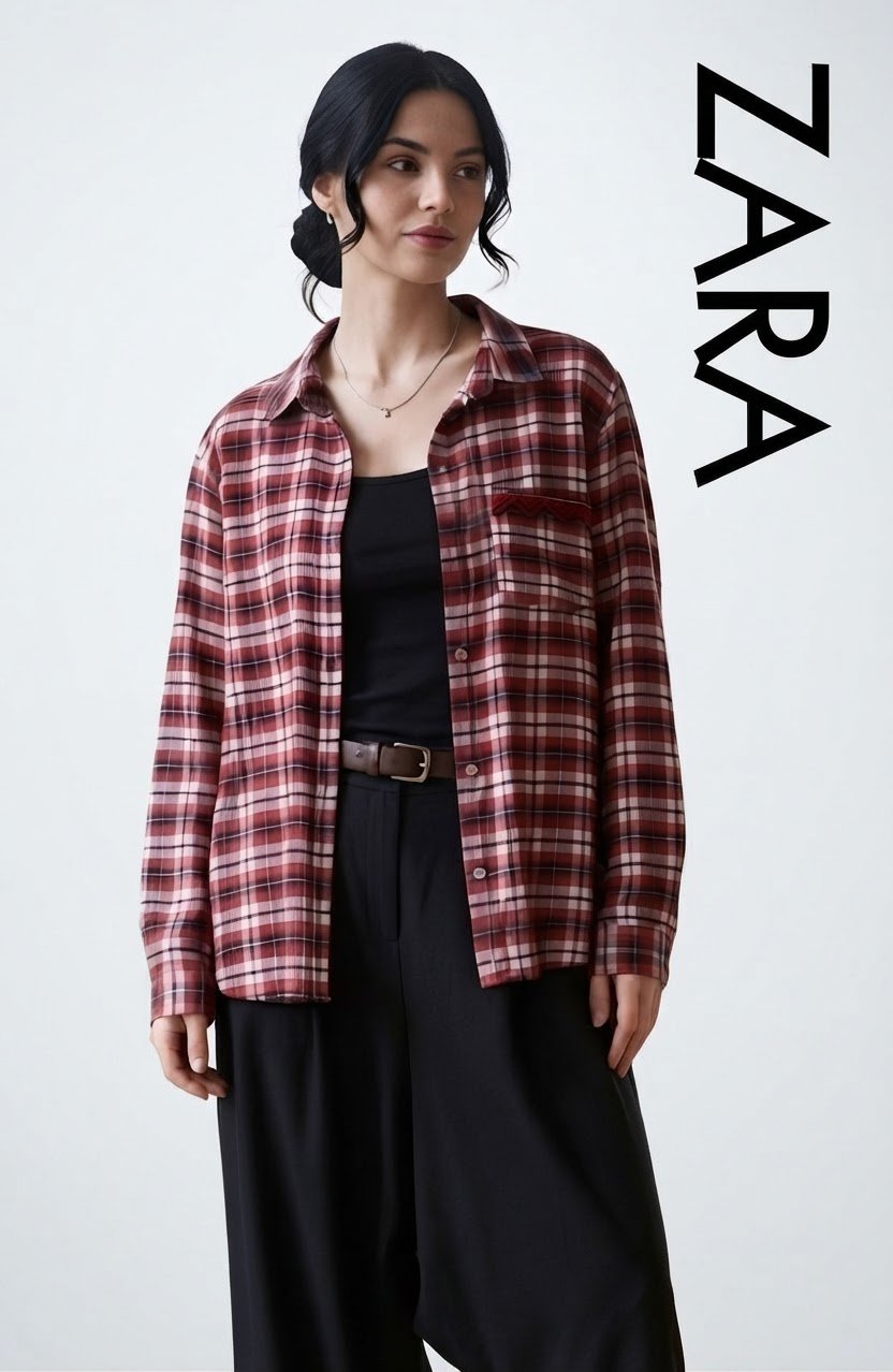 Belle et confortable chemise pour femme, Zara.