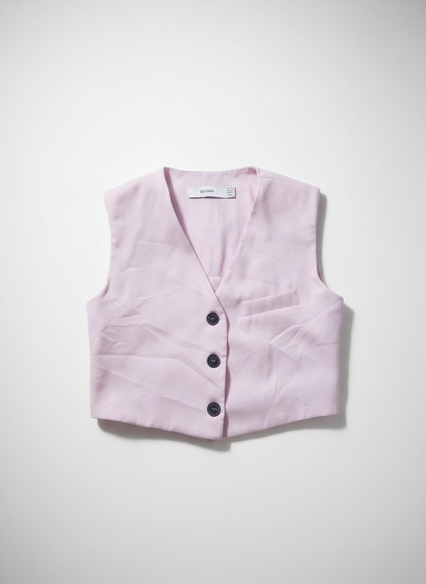 Gilet sans manche bershka rose pastel
