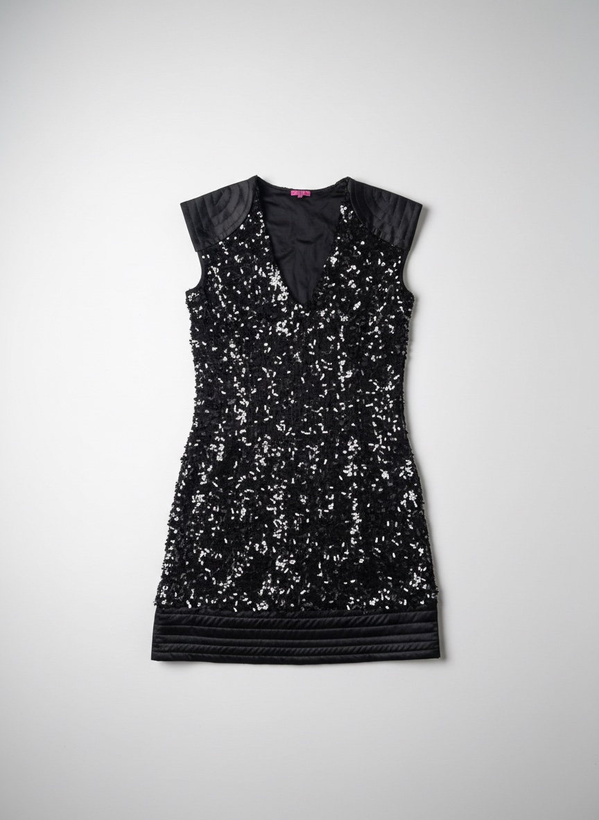 Robe noire à sequins élégante