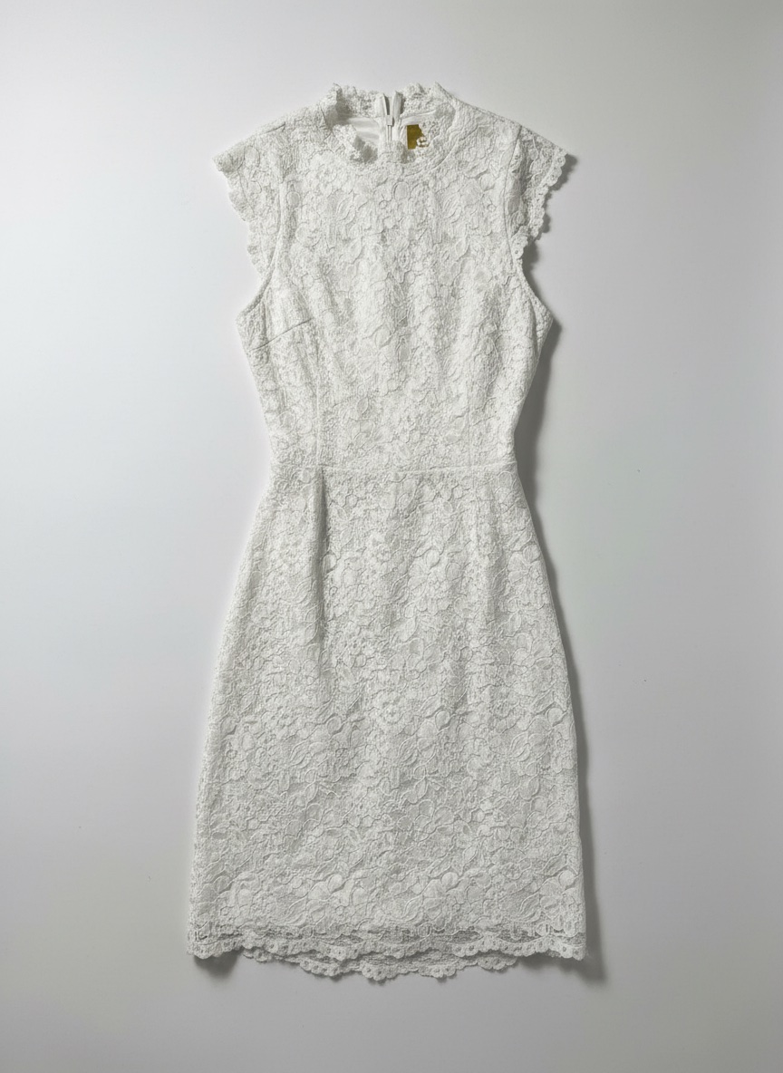 Robe dentelle blanche mini