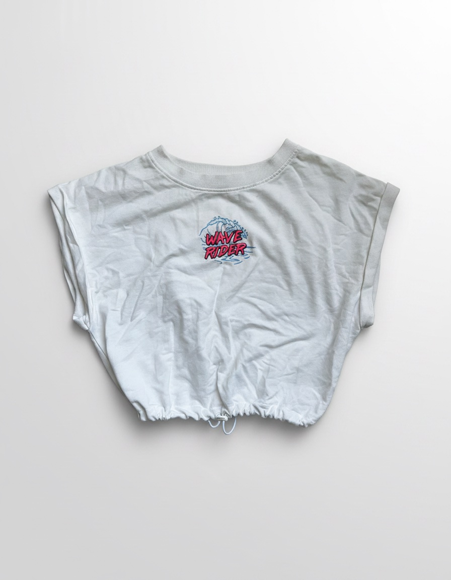 Crop top bershka blanc