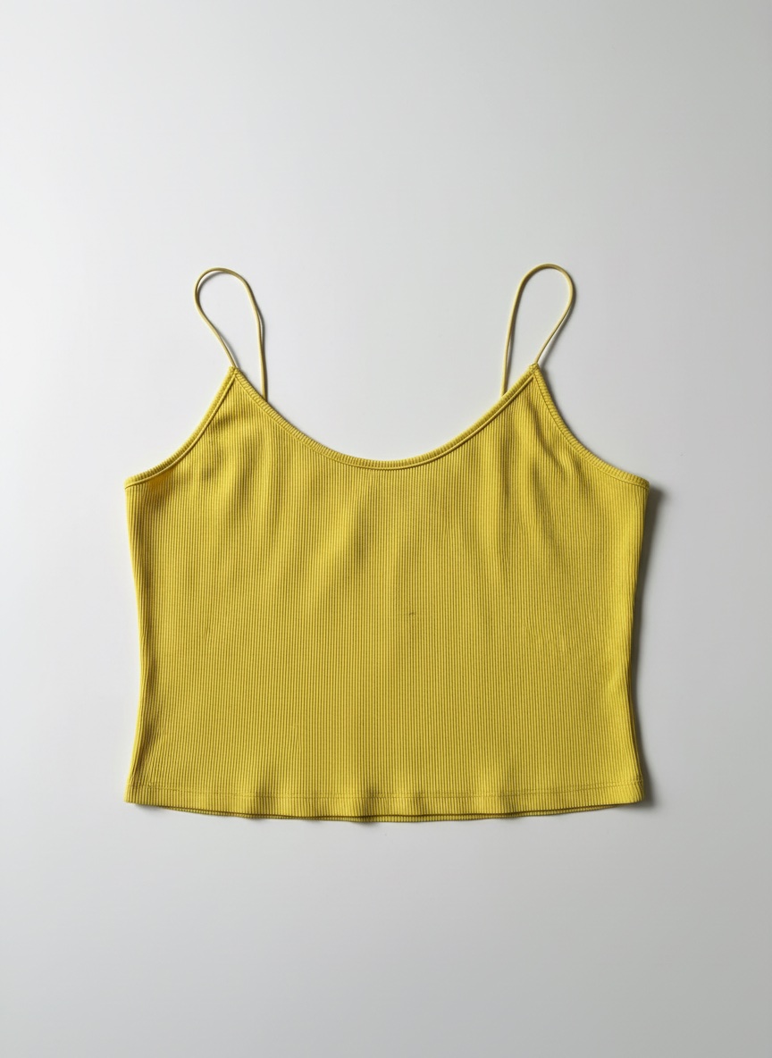 Top jaune bretelles