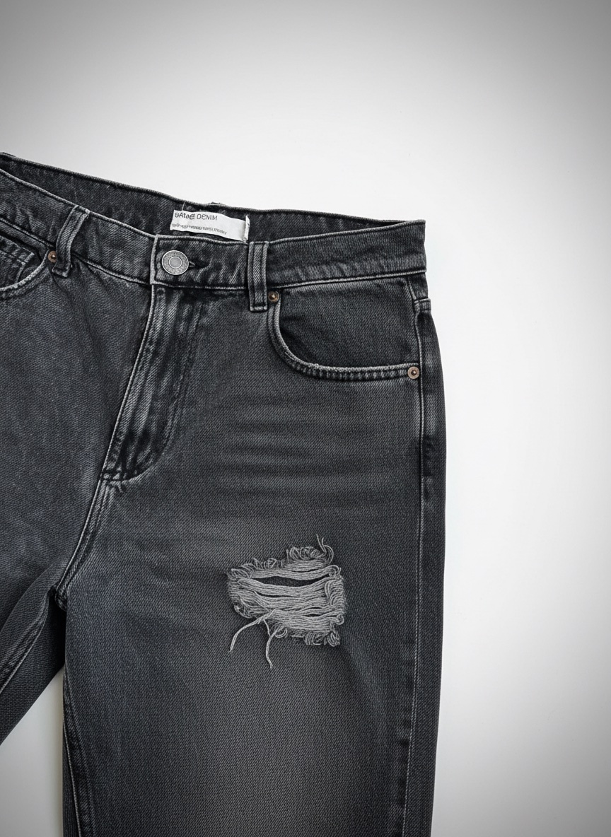 Jeans boyfriend gris 