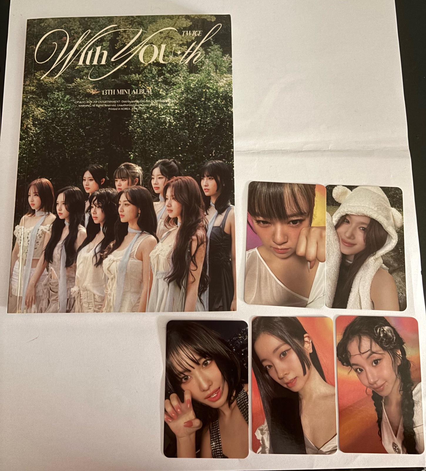 Kpop album twice with you 5 photocards