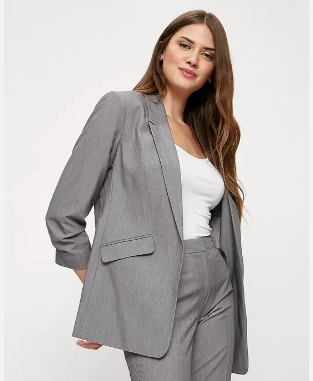 Dorothy Perkins stylish 3/4 blazer in Rich Gray 🩶