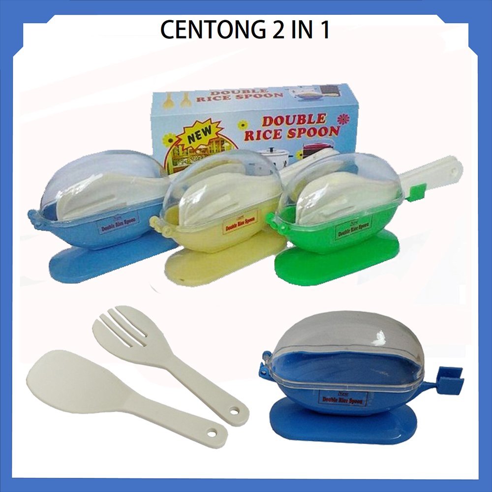 Double rice spoons set with container 🍚