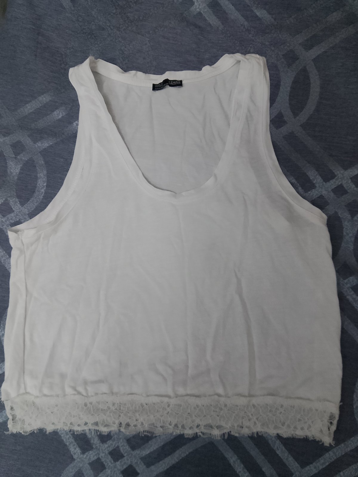 Crop top blanc zara