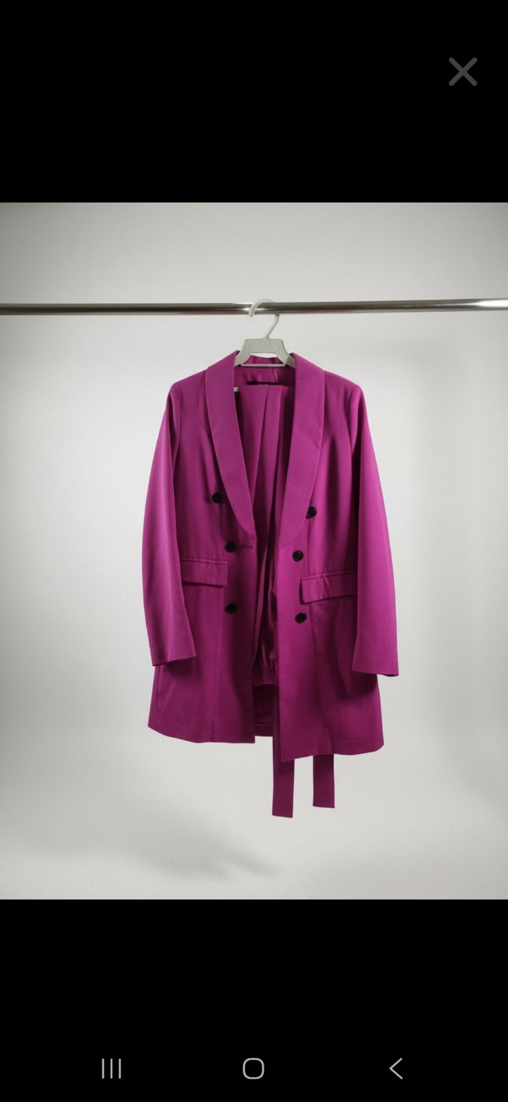 Ensemble blazer & pantalon fuchsia