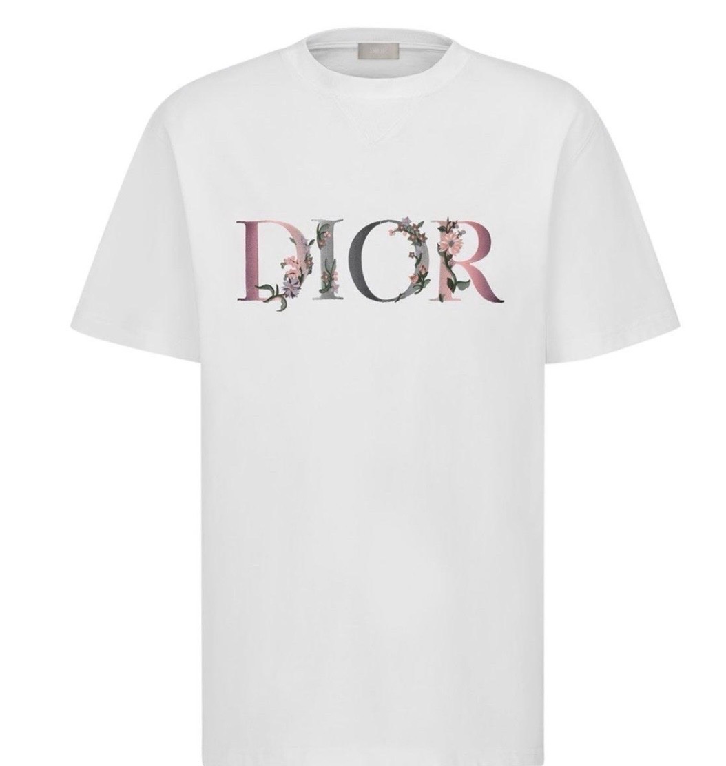 Tshirt dior fleuri 100% cotton