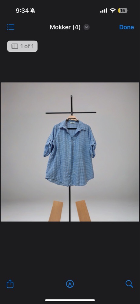 Chemise bleu a carreaux 