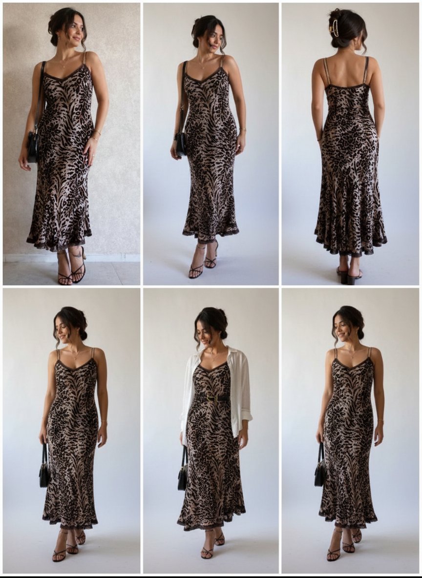 Robe léopard 35%  soie