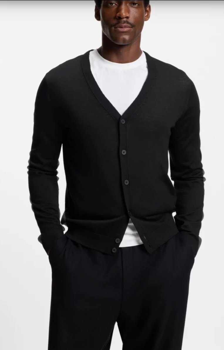 Gilet homme Hugo Boss 100% laine vierge avel logo
