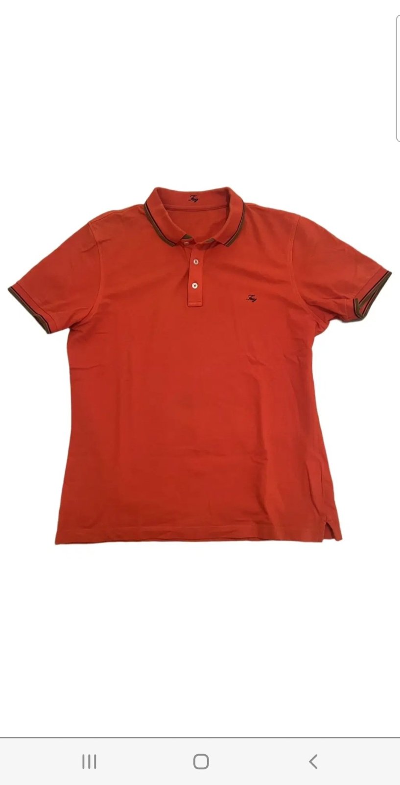 Polo de la marque fay en coton piqué doté dune patte à boutons et de finitions rayées sur le col et les manches 