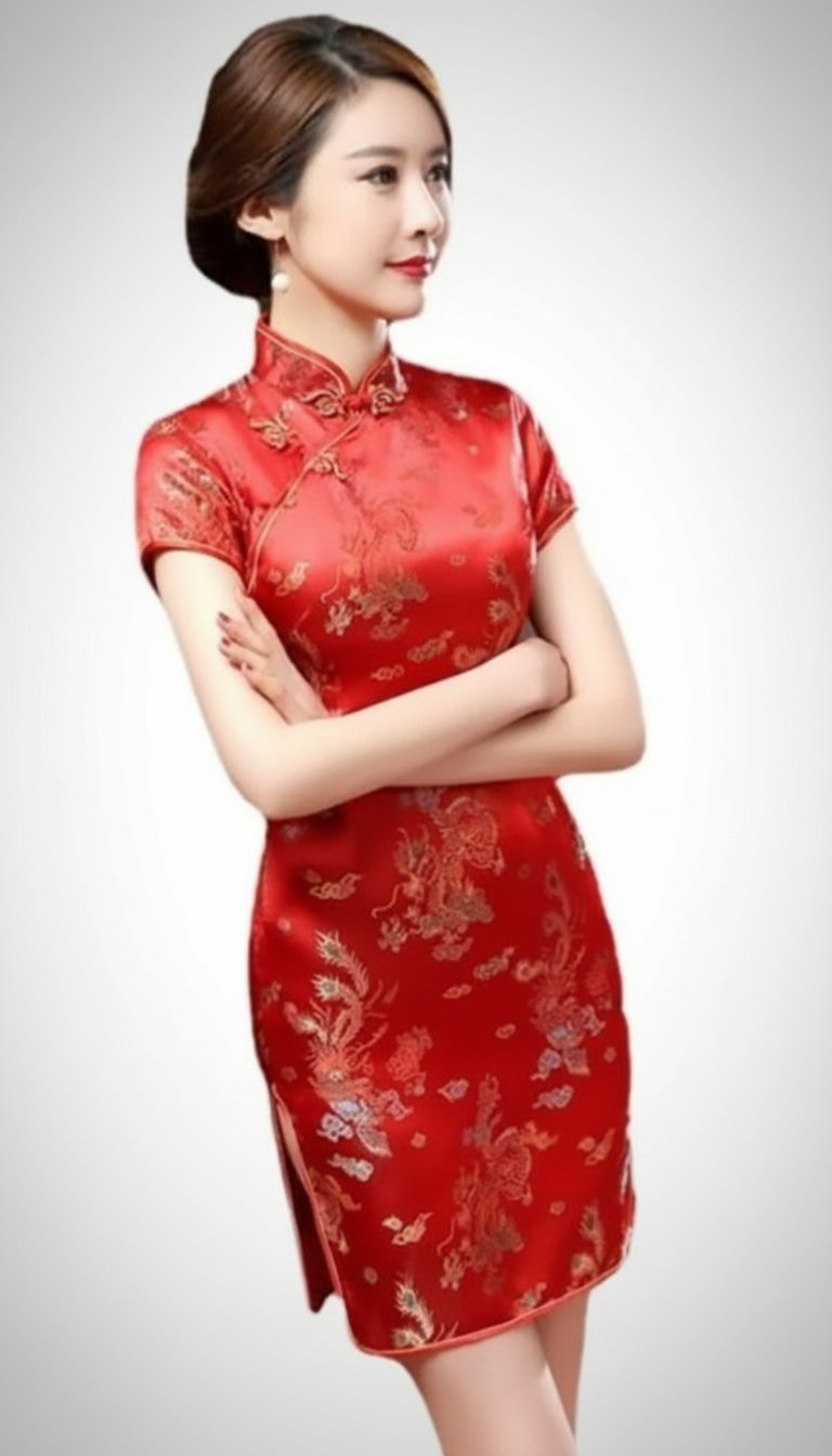 Robe chinoise 70% soie.