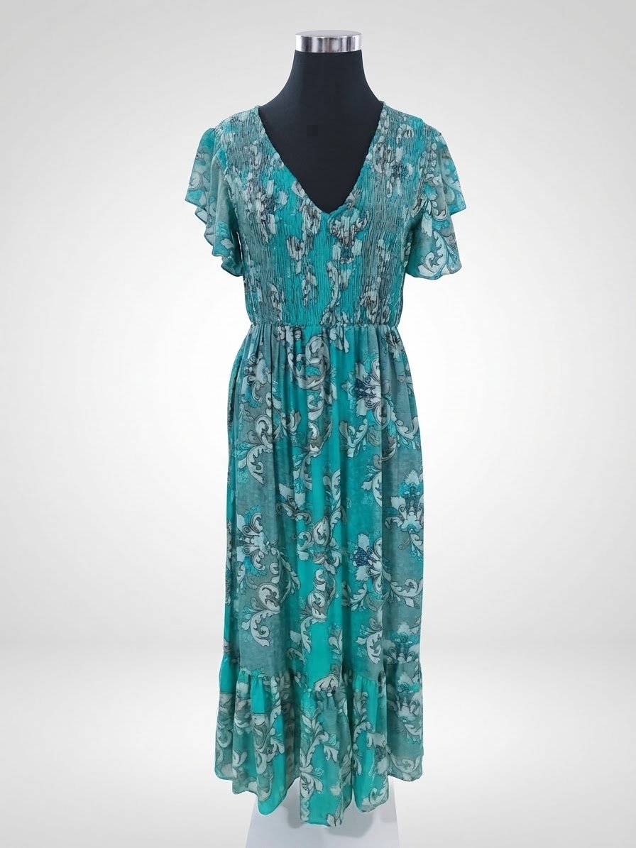 Jolie robe en soie satiné