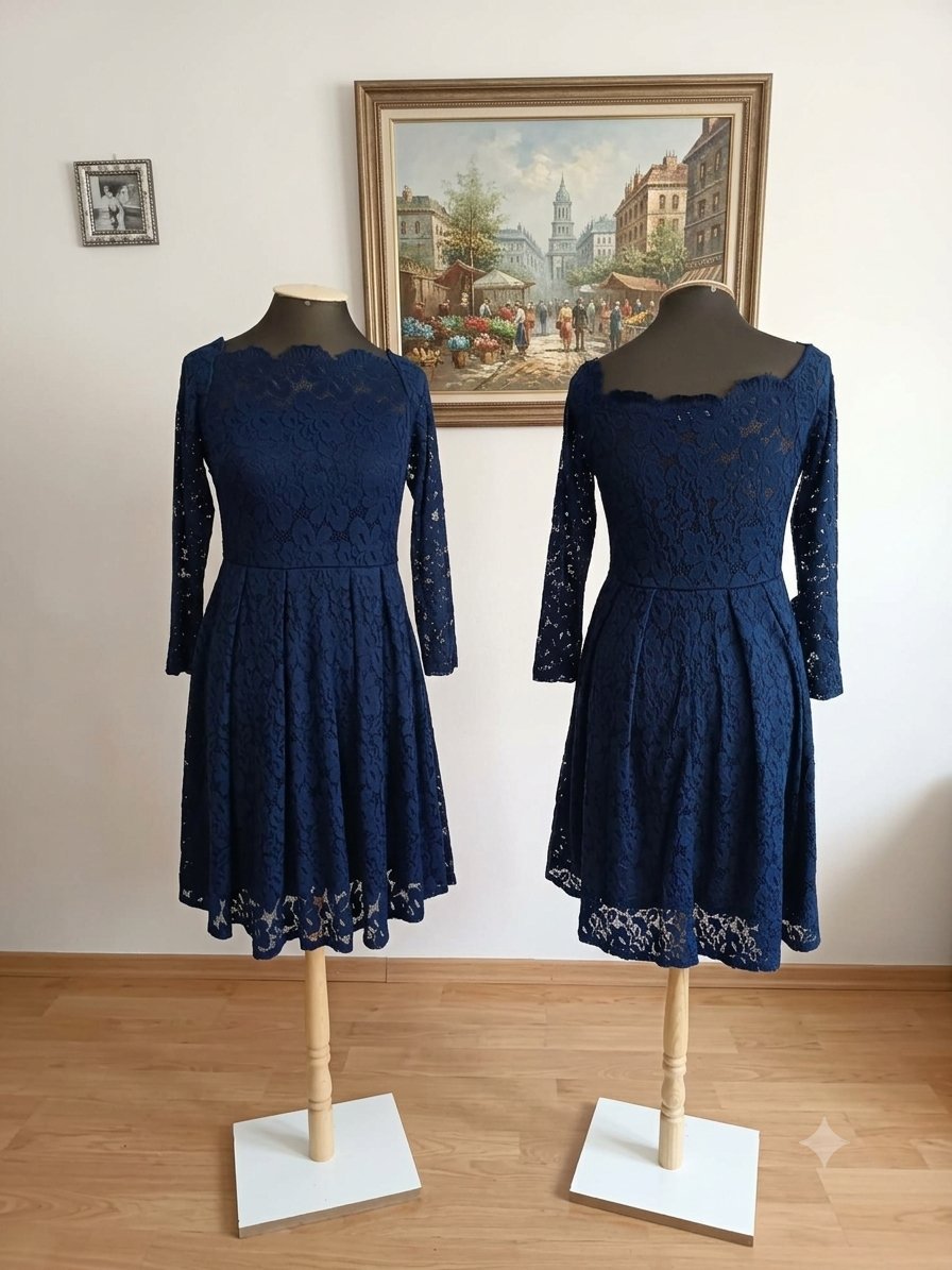 Robe en guippure 