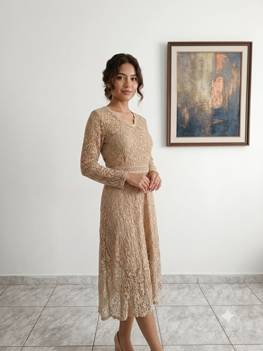 Robe en guippre 