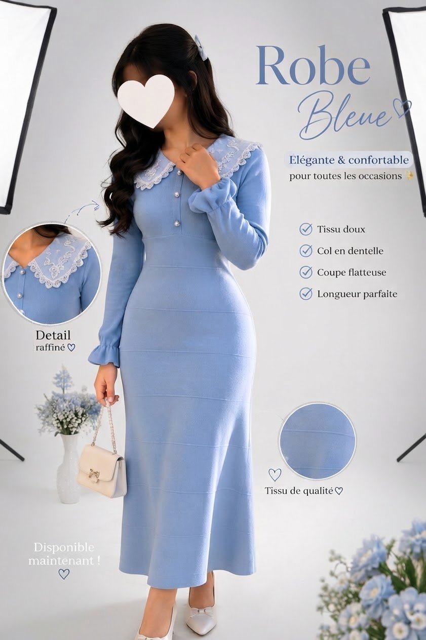Robe chic portée 2 fois 🩵