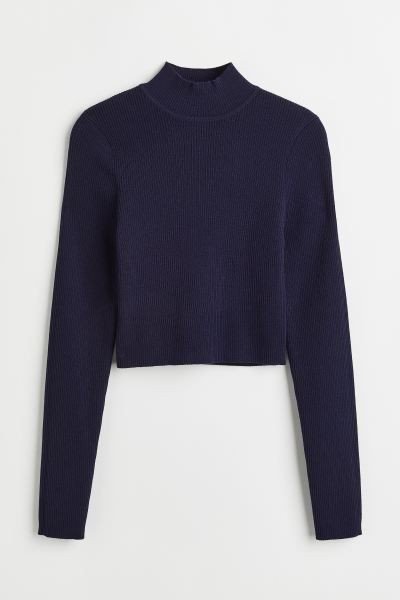 H&M RIBBED TURTLENECK TOP