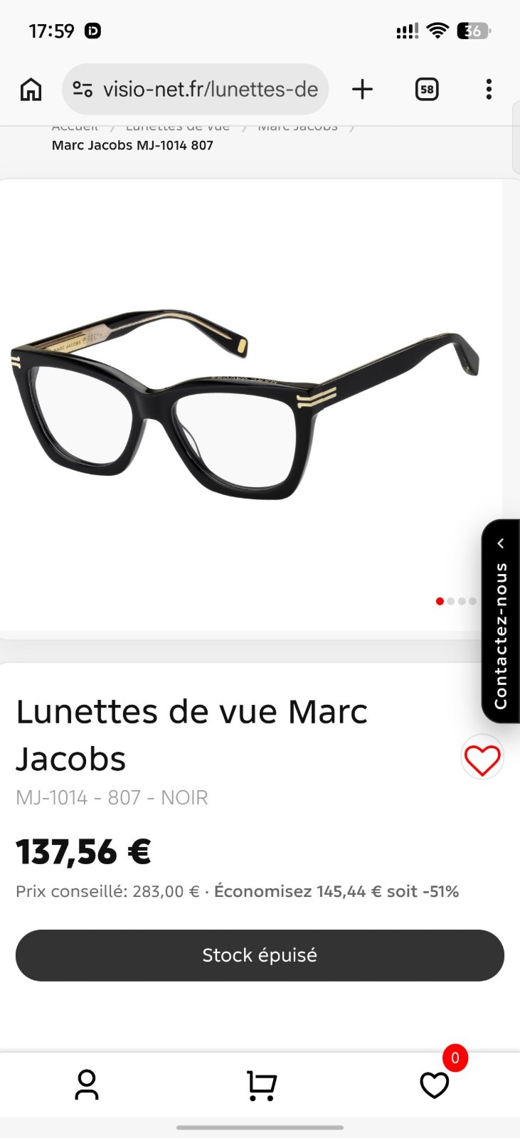 Lunettes Marc Jacobs 
