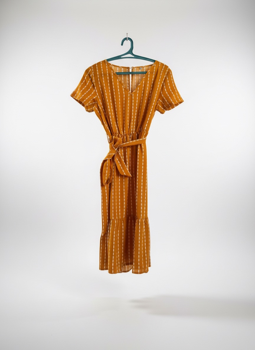 Robe jaune moutarde 