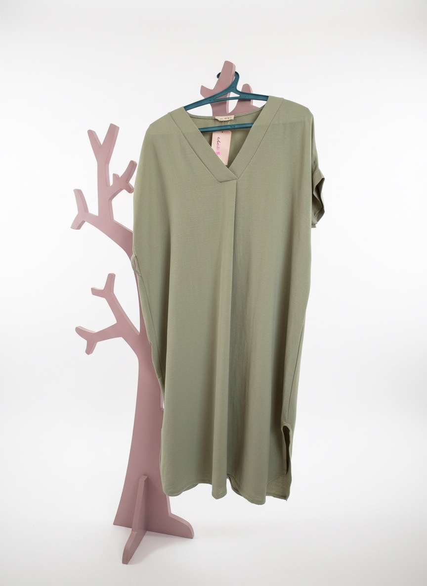 Robe verte ample jamais portée avec sa ceinture 