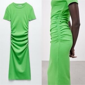 Robe zara verte