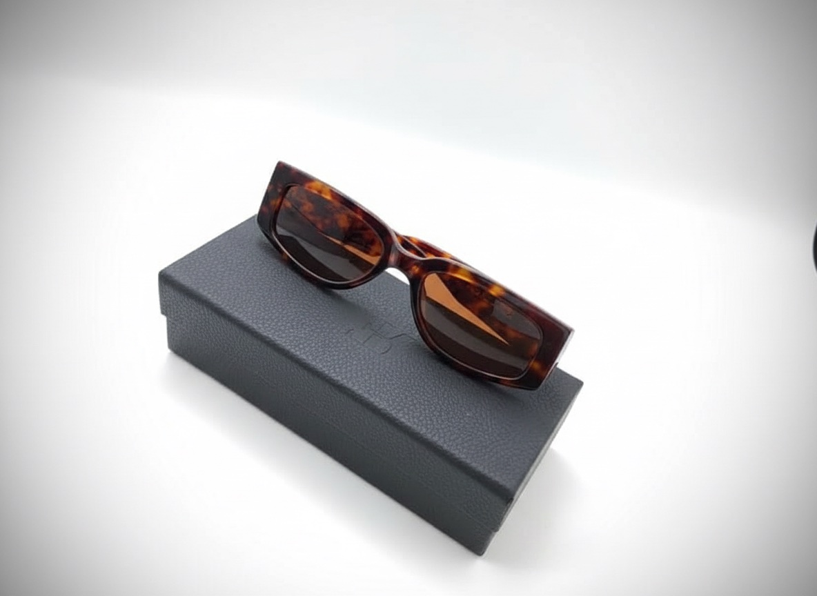 Lunettes de soleil rectangulaires Roberto Fellini effet écaille