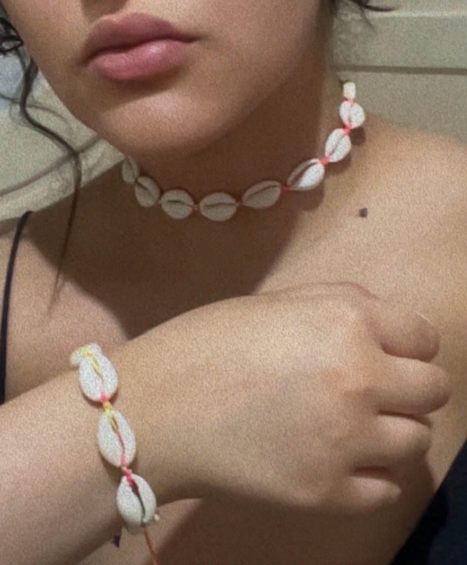 Bracelet et colier coquillage