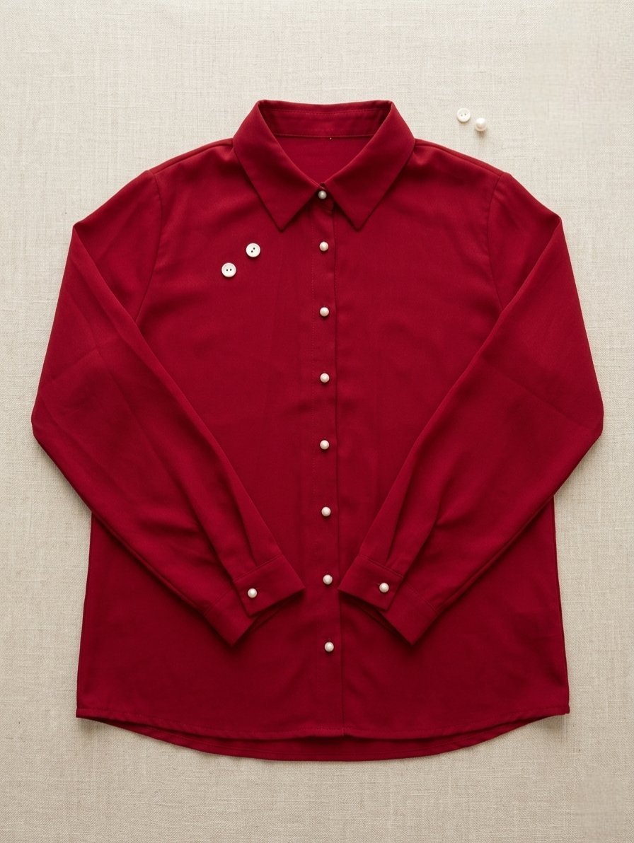 Chemise rouge bordeaux élégante