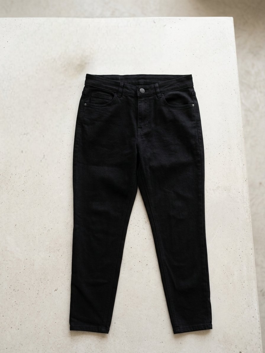 Jean Noir Style Boyfriend - Denim Pur