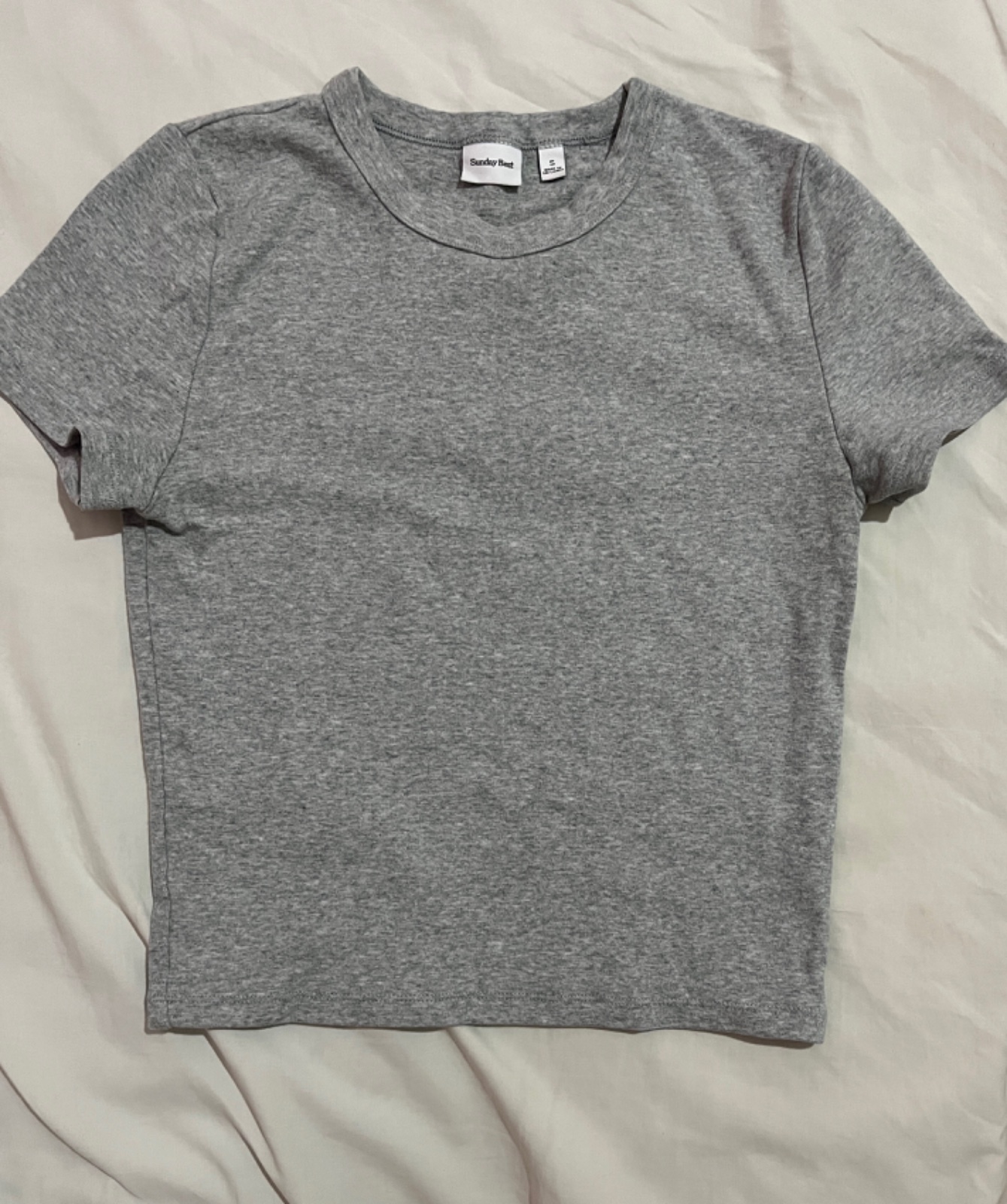 🩶 Top gris Sunday Best – Taille S