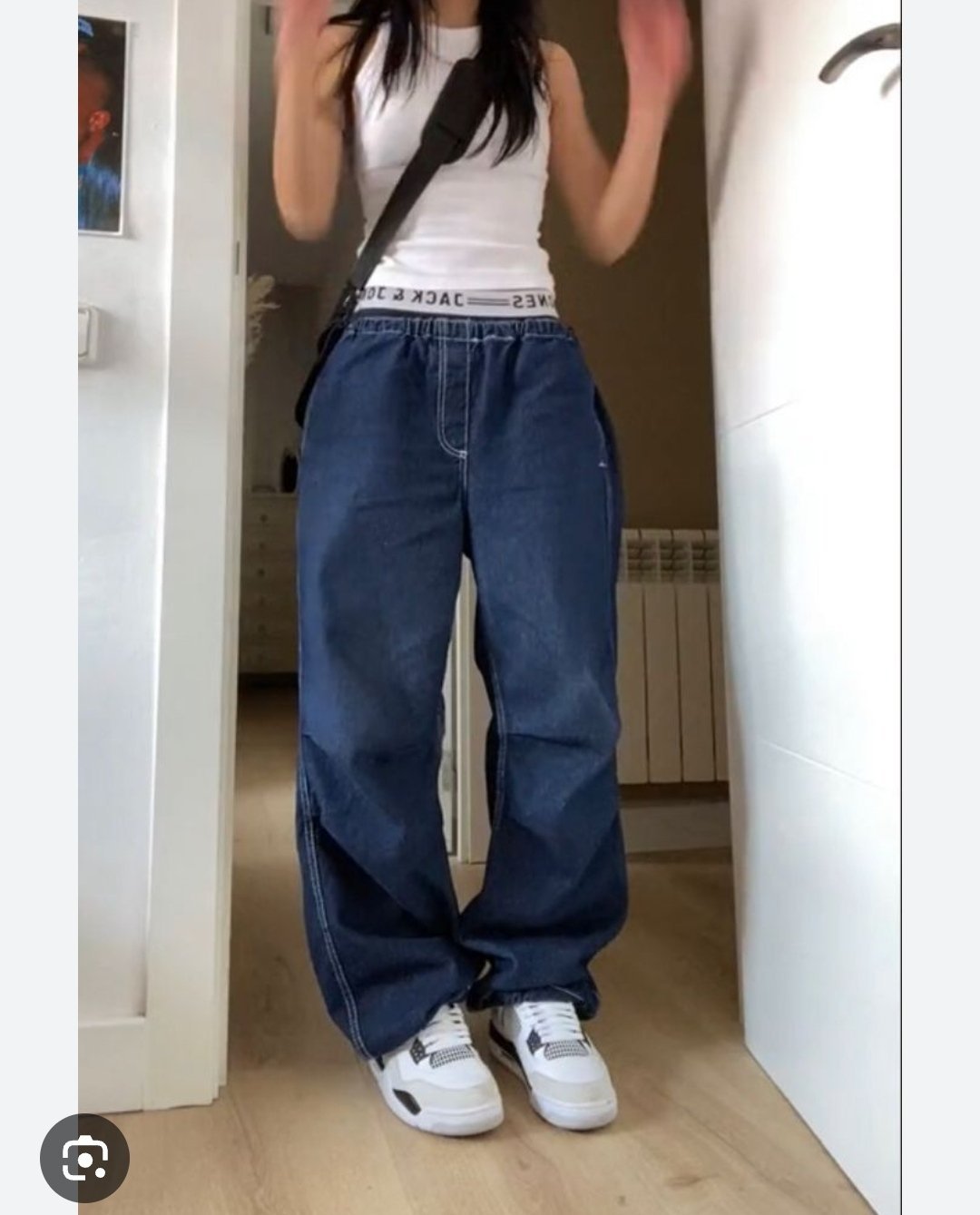 Pantalon jeans parachute Bershka nouvelle collection 