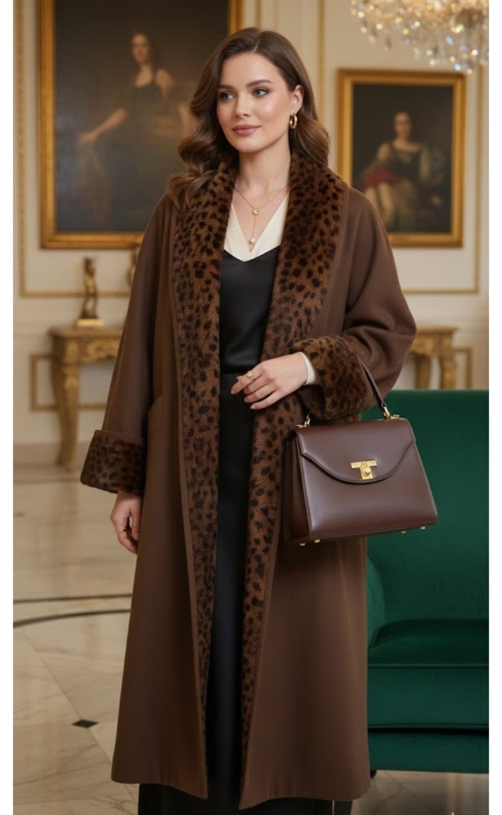 Manteau cachemire réversible taille standard 