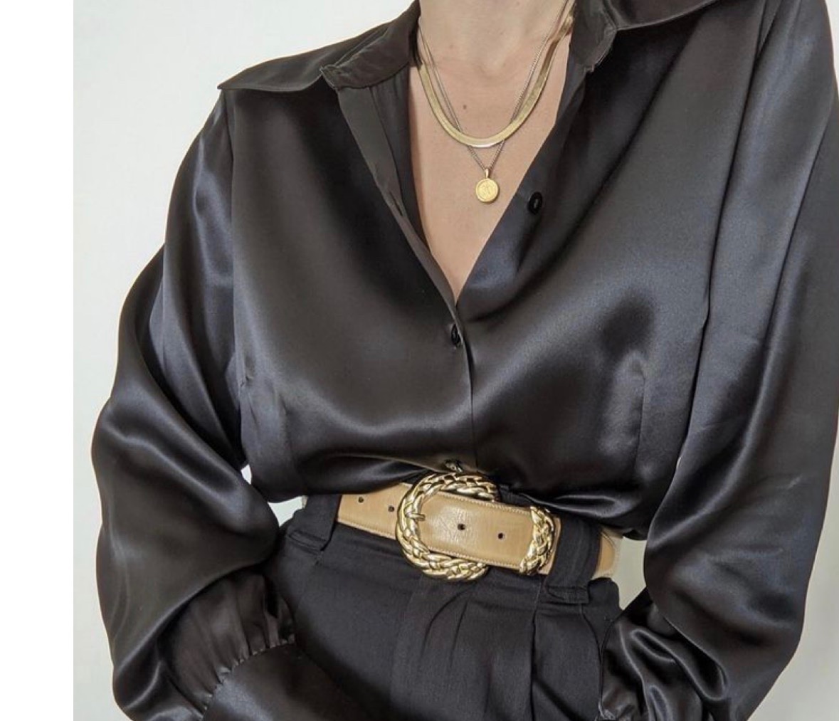 Chemise satin karl LAGERFELD authrnatique