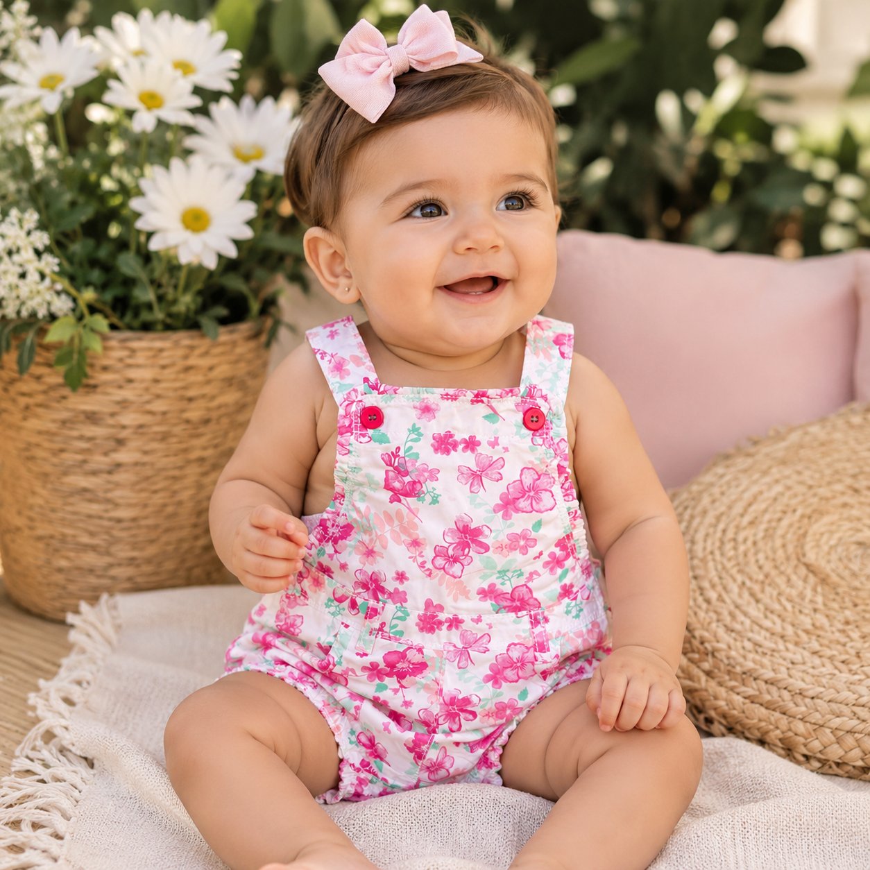 Combishort fleurie Baby Club C&A