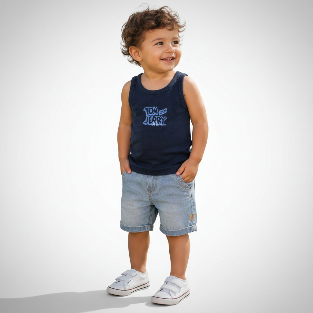 Débardeur Tom & Jerry bleu marine