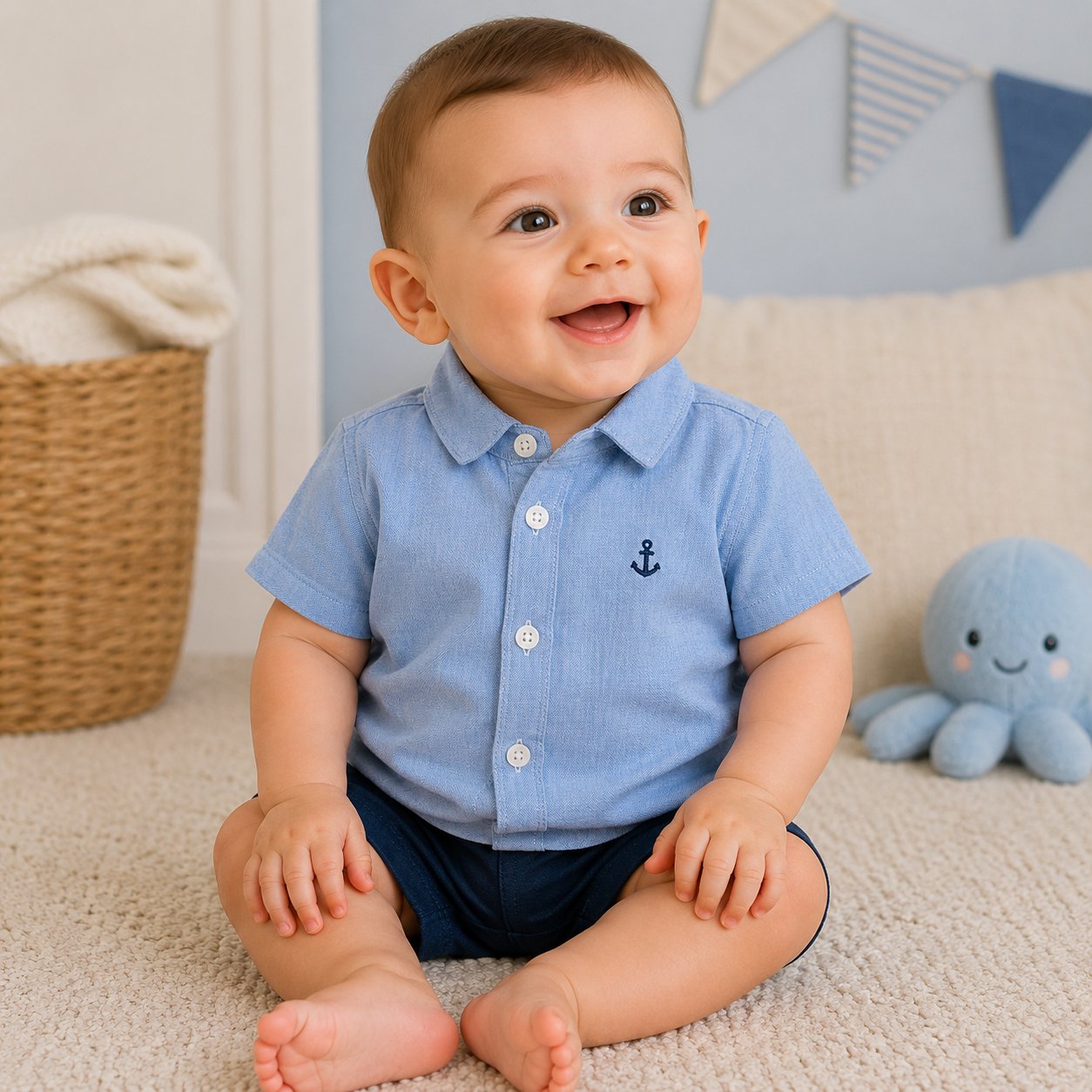 ✨ Chemise bébé H&M 💙⚓