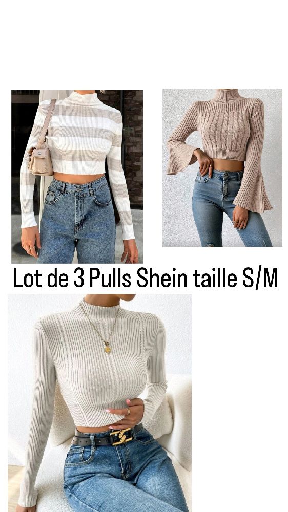 Lot de 3 Pulls Shein jamais portés 