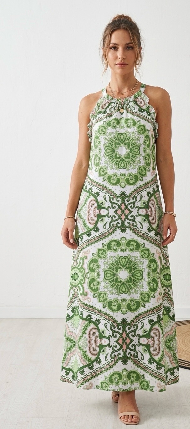 Robe fluide brode